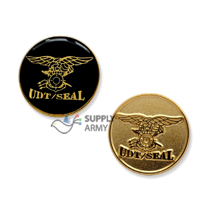 해군 UDT SEAL 씰뱃지 블랙, 골드